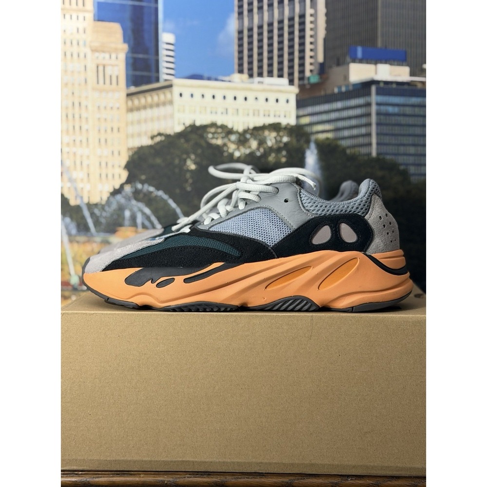 Size 10.5 - adidas Men's Yeezy Boost 700 Wash Orange AUTHENTIC